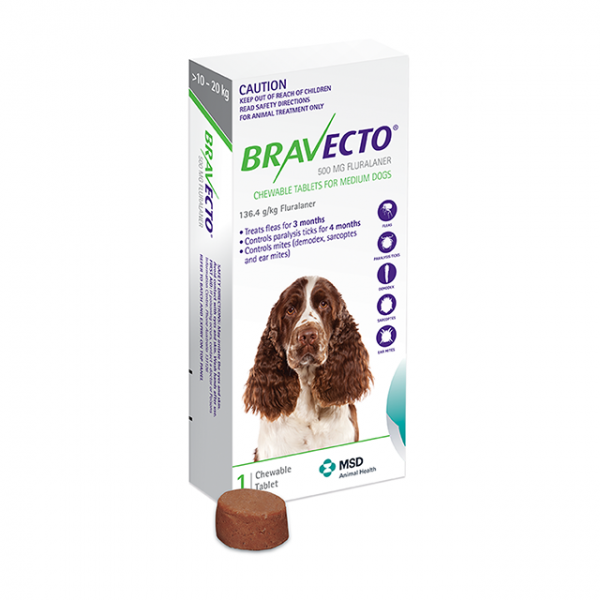 Bravecto Dog 10-20kg Green