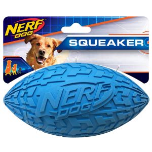 Nerf Tire Squeak Football Dog Toy Large - Nerf Dog Toys